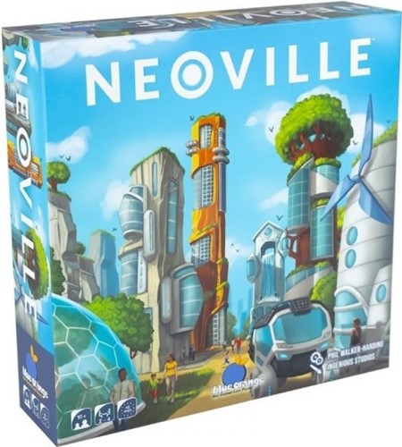 2!BLU09040 Neoville Board Game published by Blue Orange Games