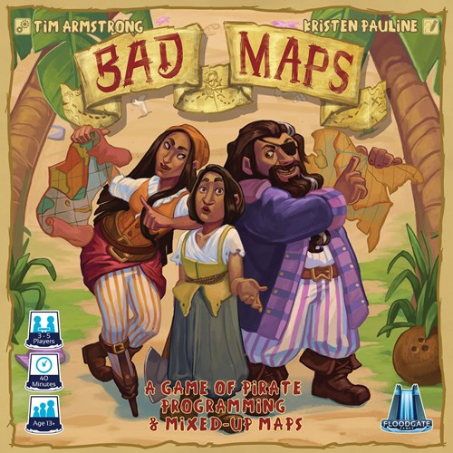 2!FGGBM01 Bad Maps Board Game published by Floodgate Games
