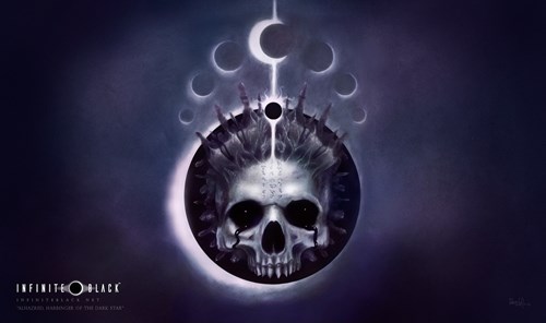 2!IBPLYMHDS01 Alhazred Harbinger Of The Dark Star Playmat published by Infinite Black