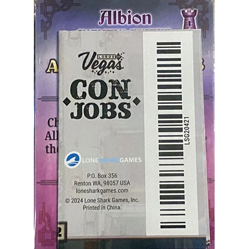 2!LSG20421 Lords Of Vegas Board Game: Con Jobs Expansion published by Lone Shark Games