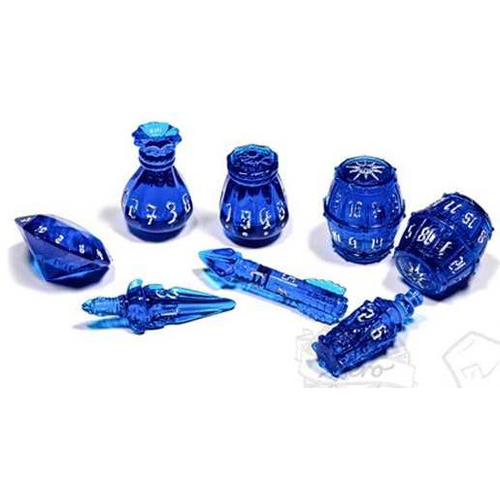 2!PHD2322 PolyHero Rogue 8 Dice Set - Sapphire Scoundrel published by Poly Hero Dice