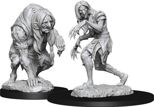 2!WZK90266S Pathfinder Deep Cuts Unpainted Miniatures: Annis Hag And Green Hag published by WizKids Games